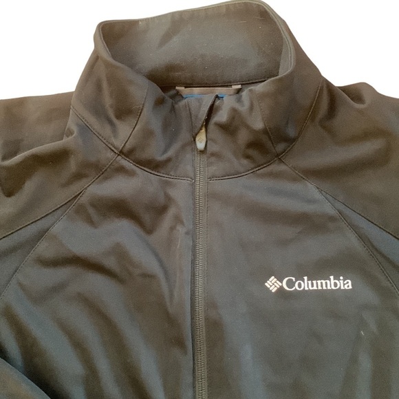 Columbia Black Full Zip Lightweight Omni-Wind Windbreaker Jacket Size L - Picture 3 of 11